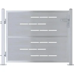 vidaXL Tuinpoort 85 x 70 cm Roestvrij staal zilver Vergrendelbaar