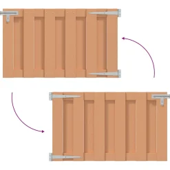 vidaXL Tuinpoort 100 x 60 cm WPC en Aluminium Bruin