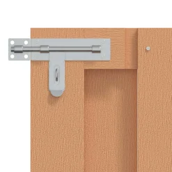 vidaXL Tuinpoort 100 x 60 cm WPC en Aluminium Bruin
