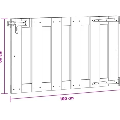 vidaXL Tuinpoort 100 x 60 cm WPC en Aluminium Bruin