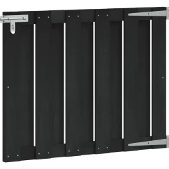 vidaXL Tuinpoort 100 x 80 cm WPC en Aluminium Zwart