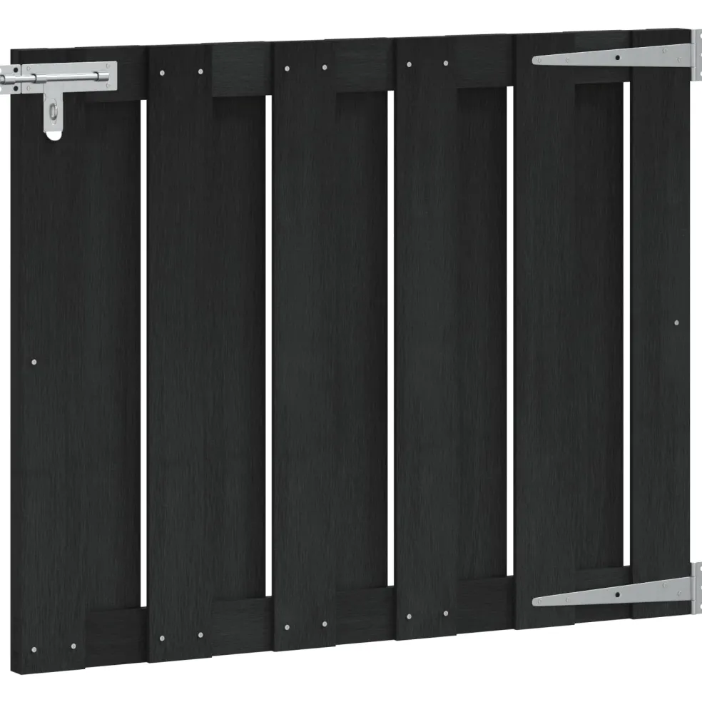 vidaXL Tuinpoort 100 x 80 cm WPC en Aluminium Zwart