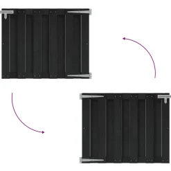 vidaXL Tuinpoort 100 x 80 cm WPC en Aluminium Zwart