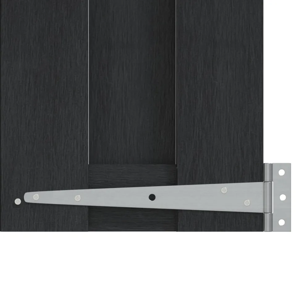 vidaXL Tuinpoort 100 x 80 cm WPC en Aluminium Zwart