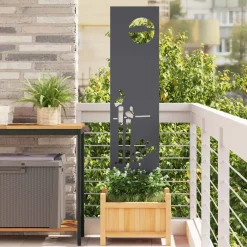 vidaXL Tuin Privacy Screen Antraciet 32 x 140 cm Koudgewalst staal