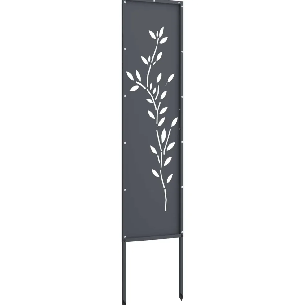 vidaXL Tuin Privacy Screen Antraciet 32 x 140 cm Koudgewalst staal