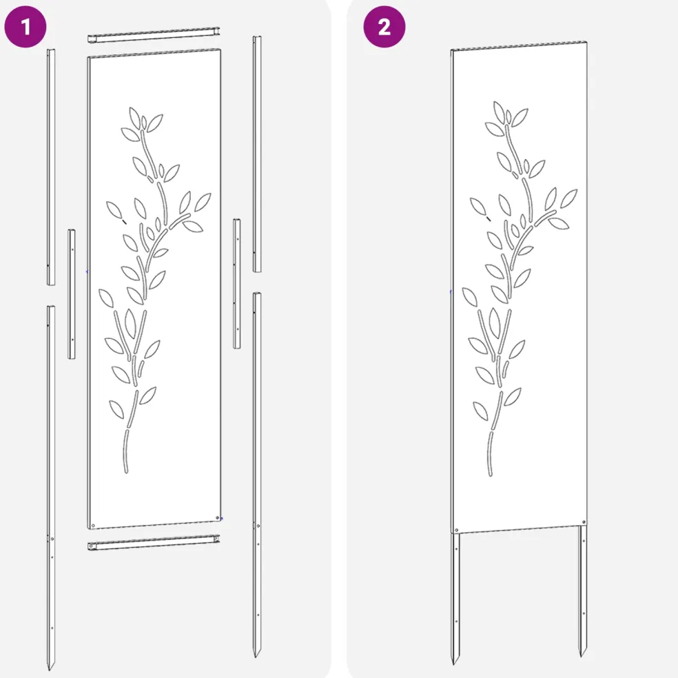 vidaXL Tuin Privacy Screen Antraciet 32 x 140 cm Koudgewalst staal