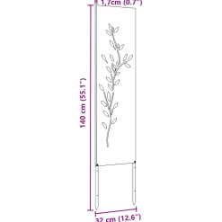vidaXL Tuin Privacy Screen Antraciet 32 x 140 cm Koudgewalst staal