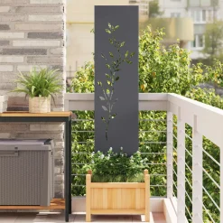 vidaXL Tuin Privacy Screen Antraciet 32 x 140 cm Koudgewalst staal