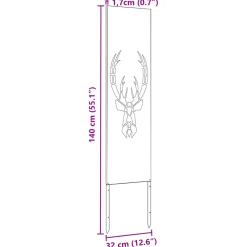 vidaXL Tuin Privacy Screen Antraciet 32 x 140 cm Koudgewalst staal