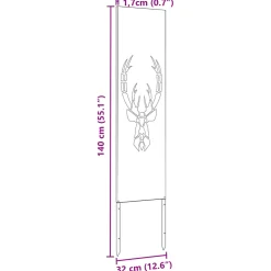 vidaXL Tuin Privacy Screen Antraciet 32 x 140 cm Koudgewalst staal