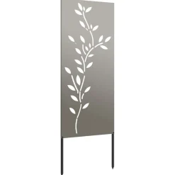 vidaXL Tuin Privacy Screen Bloemen Roestig 50 x 140 cm weervast staal