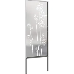 vidaXL Tuin Privacy Screen Bloemen Zilver 50 x 140 cm Roestvrij staal