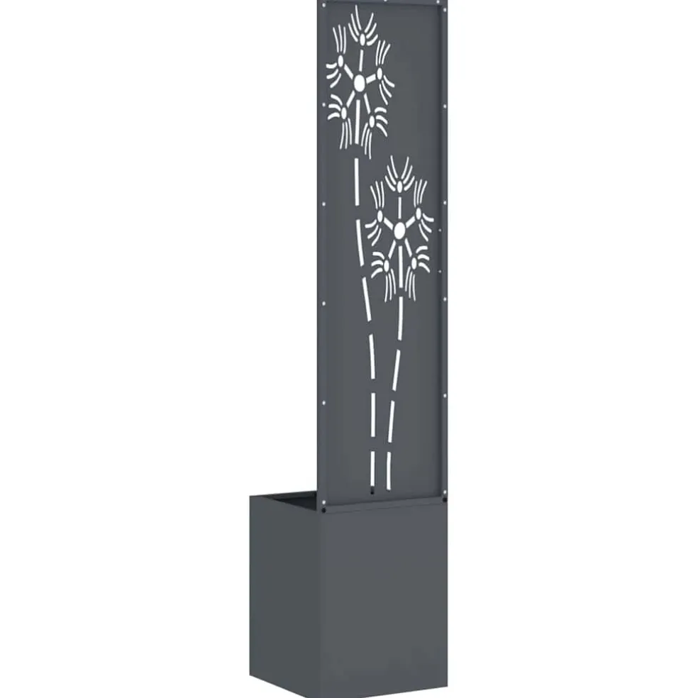 vidaXL Tuin Privacy Screen Bloemen Antraciet 32 x 32 x 150 cm