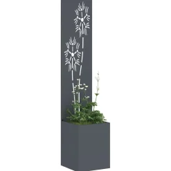 vidaXL Tuin Privacy Screen Bloemen Antraciet 32 x 32 x 150 cm