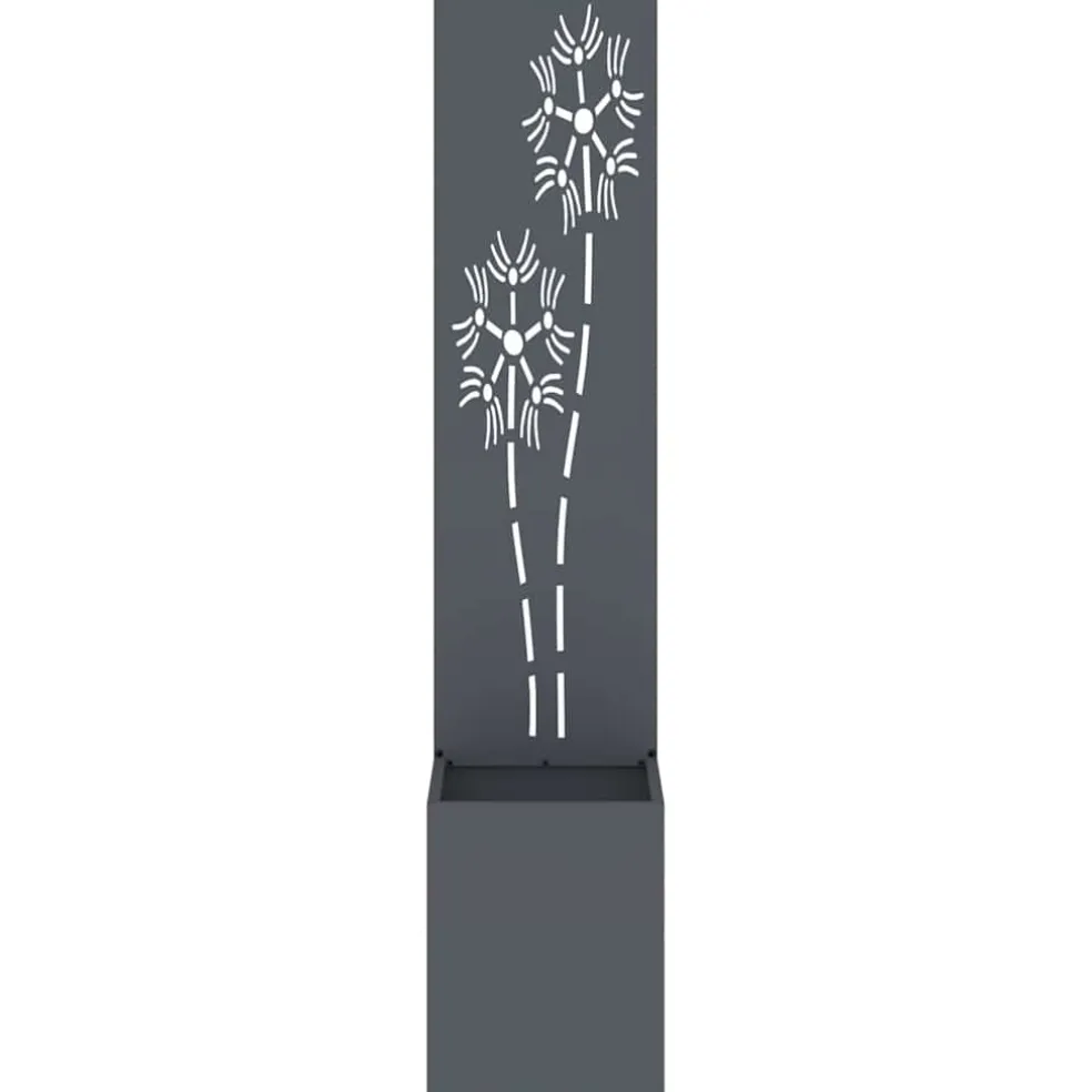 vidaXL Tuin Privacy Screen Bloemen Antraciet 32 x 32 x 150 cm