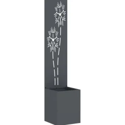 vidaXL Tuin Privacy Screen Bloemen Antraciet 32 x 32 x 150 cm