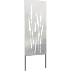 vidaXL Tuin Privacy Screen Bloemen Zilver 50 x 140 cm Roestvrij staal