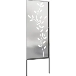 vidaXL Tuin Privacy Screen Bloemen Zilver 50 x 140 cm Roestvrij staal
