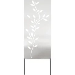 vidaXL Tuin Privacy Screen Bloemen Zilver 50 x 140 cm Roestvrij staal