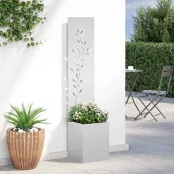 vidaXL Tuin Privacy Screen Bloemen Zilver 32 x 32 x 150 cm