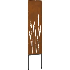 vidaXL Tuin Privacy Screen Fretwerk Roestig 32 x 140 cm weervast staal