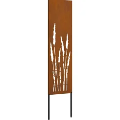 vidaXL Tuin Privacy Screen Fretwerk Roestig 32 x 140 cm weervast staal