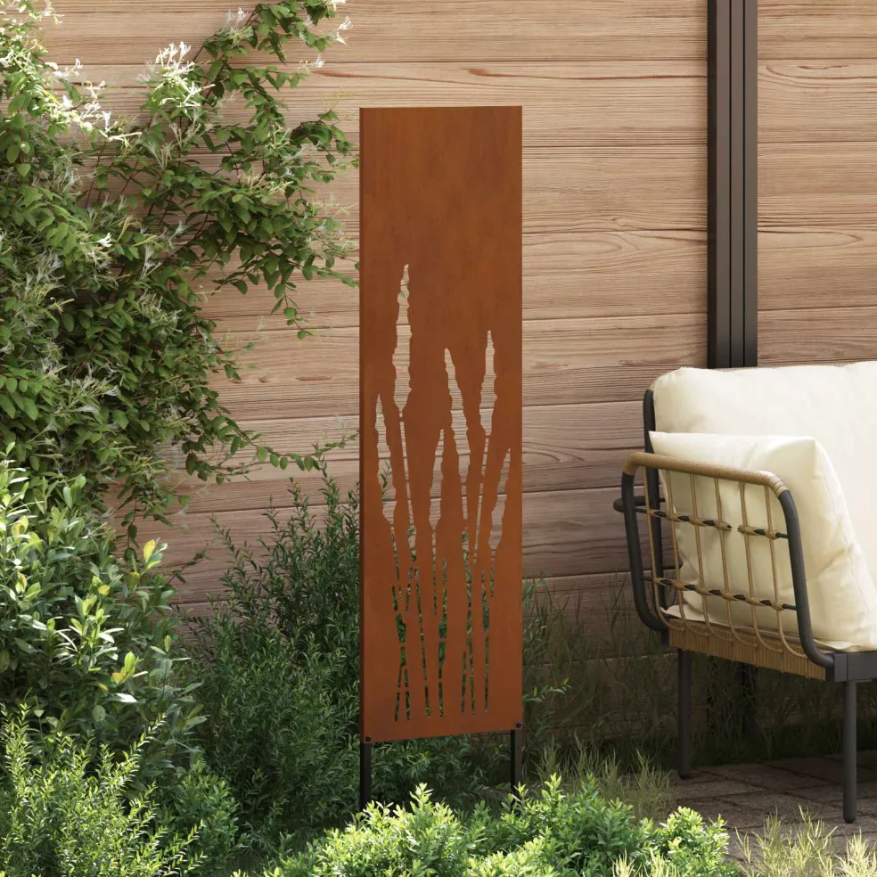 vidaXL Tuin Privacy Screen Fretwerk Roestig 32 x 140 cm weervast staal