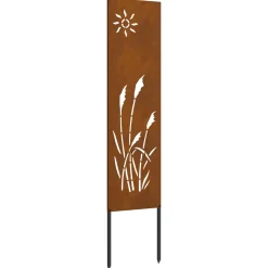 vidaXL Tuin Privacy Screen Fretwerk Roestig 32 x 140 cm weervast staal