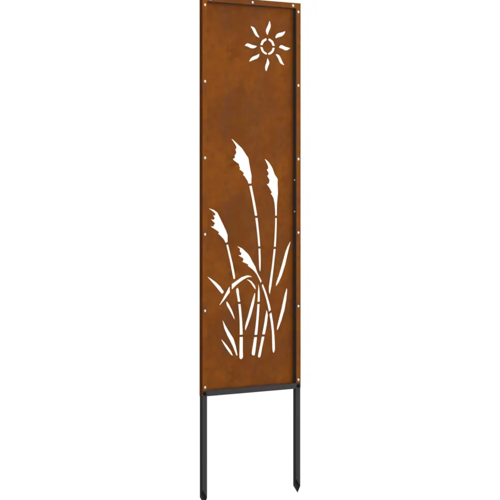 vidaXL Tuin Privacy Screen Fretwerk Roestig 32 x 140 cm weervast staal