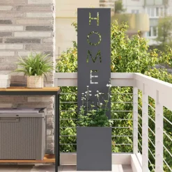 vidaXL Tuin Privacy Screen Fretwerk Antraciet 32 x 32 x 150 cm