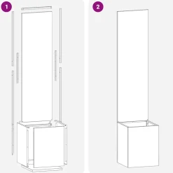 vidaXL Tuin Privacy Screen Fretwerk Olijfgroen 32 x 32 x 150 cm