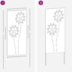 vidaXL Tuin Privacy Screen Fretwerk Roestig 50 x 140 cm weervast staal