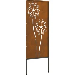 vidaXL Tuin Privacy Screen Fretwerk Roestig 50 x 140 cm weervast staal