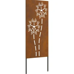 vidaXL Tuin Privacy Screen Fretwerk Roestig 50 x 140 cm weervast staal