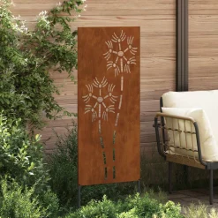 vidaXL Tuin Privacy Screen Fretwerk Roestig 50 x 140 cm weervast staal