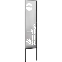vidaXL Tuin Privacy Screen Fretwerk Zilver 32 x 140 cm Roestvrij staal