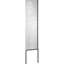 vidaXL Tuin Privacy Screen Fretwerk Zilver 32 x 140 cm Roestvrij staal