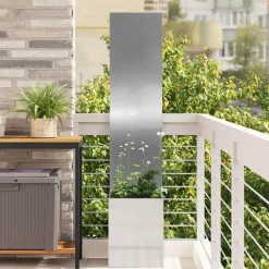 vidaXL Tuin Privacy Screen Fretwerk Zilver 32 x 32 x 150 cm