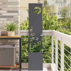 vidaXL Tuin Privacy Screen Fretwerk Antraciet 32 x 32 x 150 cm
