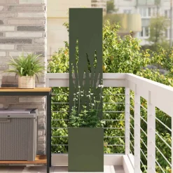 vidaXL Tuin Privacy Screen Fretwerk Olijfgroen 32 x 32 x 150 cm
