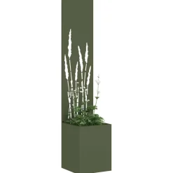 vidaXL Tuin Privacy Screen Fretwerk Olijfgroen 32 x 32 x 150 cm