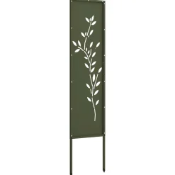 vidaXL Tuin Privacy Screen Olijfgroen 32 x 140 cm Koudgewalst staal