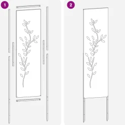 vidaXL Tuin Privacy Screen Olijfgroen 32 x 140 cm Koudgewalst staal