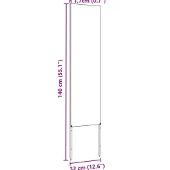 vidaXL Tuin Privacy Screen Olijfgroen 32 x 140 cm Koudgewalst staal