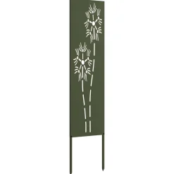 vidaXL Tuin Privacy Screen Olijfgroen 32 x 140 cm Koudgewalst staal