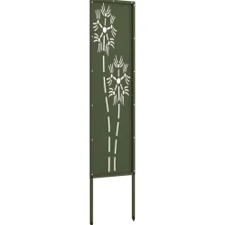 vidaXL Tuin Privacy Screen Olijfgroen 32 x 140 cm Koudgewalst staal