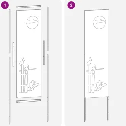 vidaXL Tuin Privacy Screen Olijfgroen 32 x 140 cm Koudgewalst staal