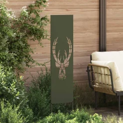 vidaXL Tuin Privacy Screen Olijfgroen 32 x 140 cm Koudgewalst staal