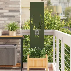 vidaXL Tuin Privacy Screen Olijfgroen 32 x 140 cm Koudgewalst staal